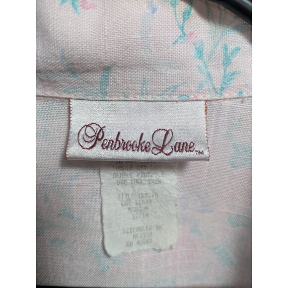 Vintage 80s Blazer Pink Floral Print Long-Sleeve Vintage Style, Size L - Picture 6 of 8